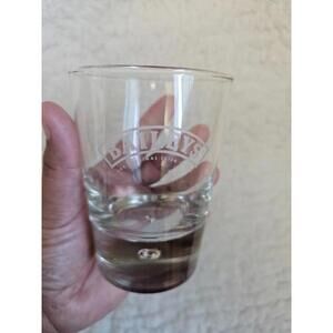 Baileys Original Irish Cream Drinking Glass Heavy Bottom With Bubble Etched 4"